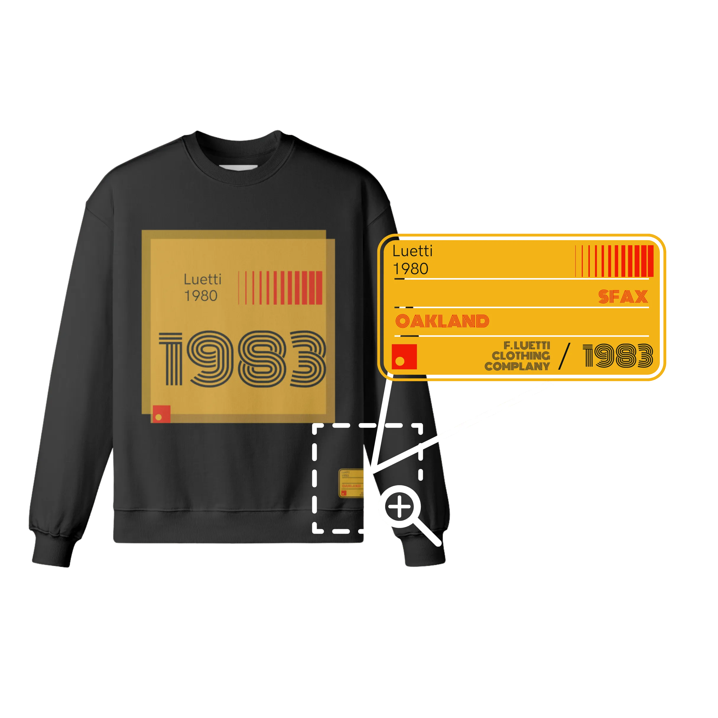 1983 Retro Drop Shoulders Sweatshirt