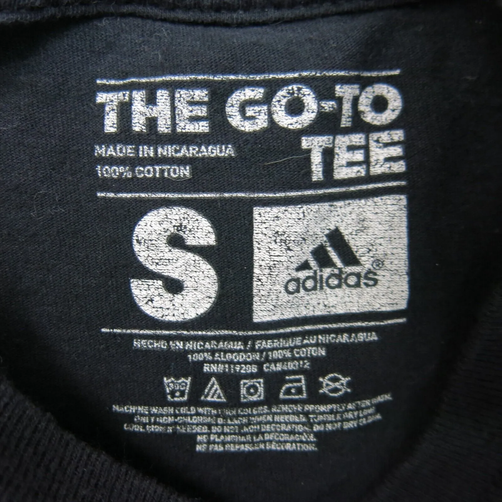 Adidas Men Pullover Sweatshirt Long Sleeves Crew Neck The Go To Tee Black Size S