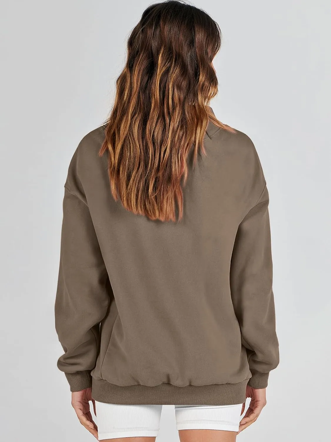 ANRABESS Womens Oversized Sweatshirts Turtleneck Pullover Long Sleeve Hoodies Tops 2024 Fall Fashion Preppy Outfits