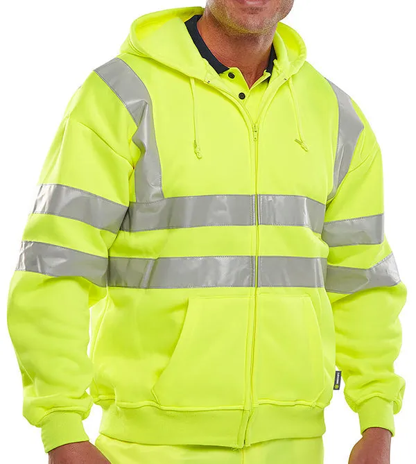 Beeswift Essential Hi-Vis Zipped Hoodie - {ALL COLOURS / SIZES}