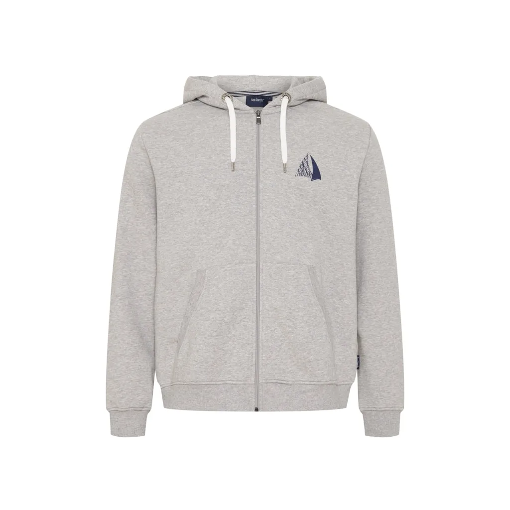 Bob Zip Hood Sweat - Grey Melange