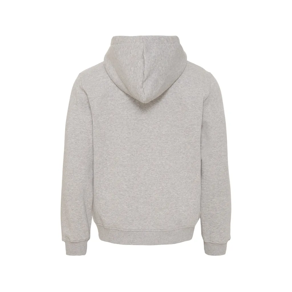 Bob Zip Hood Sweat - Grey Melange
