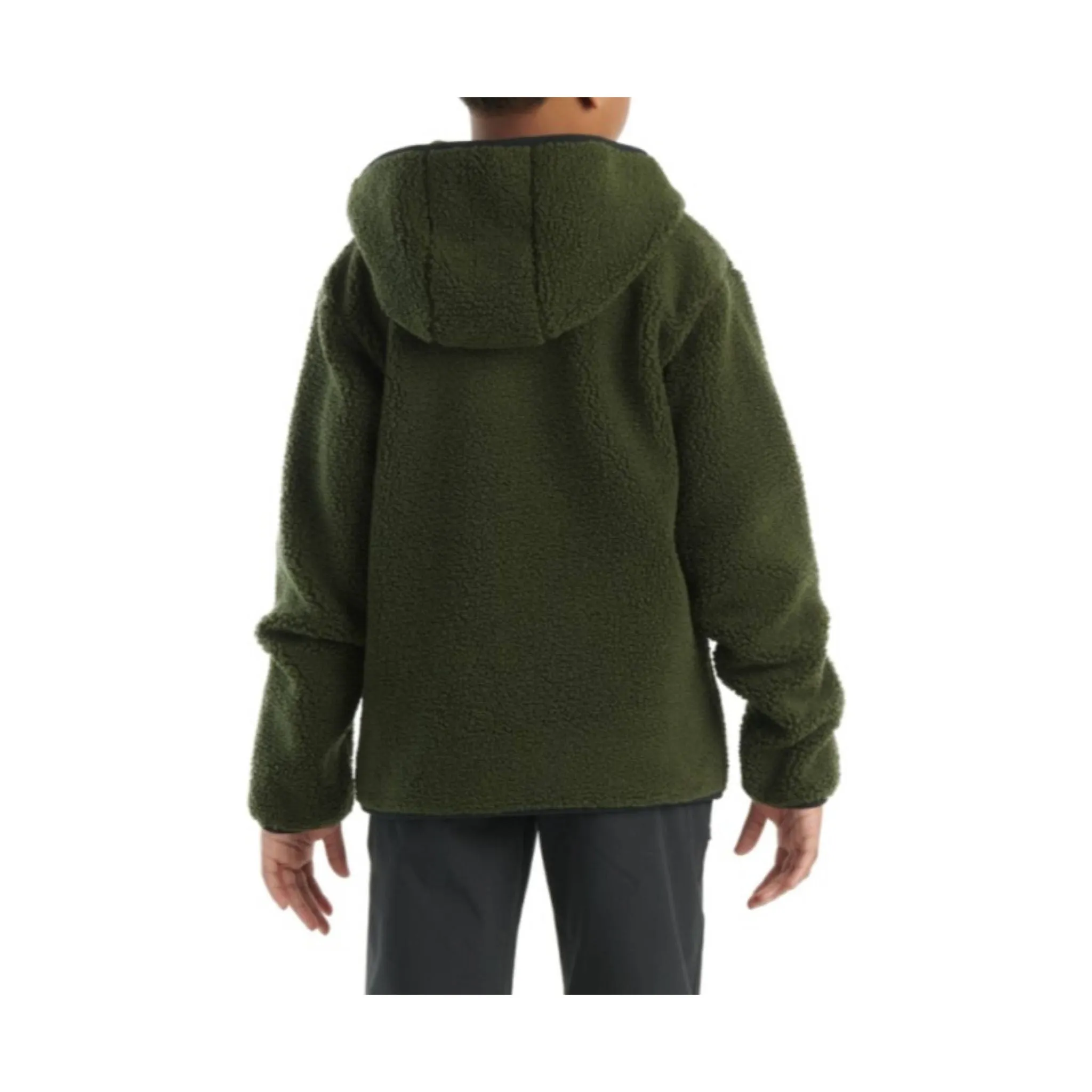 Carhartt Boys' Long Sleeve Fleece Hooded Half Zip Sweatshirt - Olive