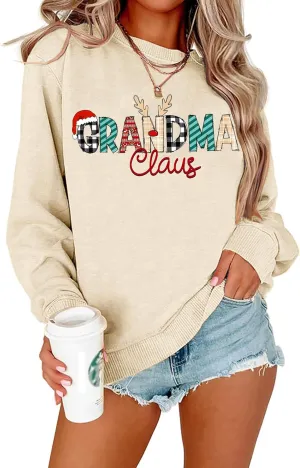 Grandma Sweatshirts Women In My Grandma Era Long Sleeve Gift for Grandma Shirt Graphic Tees Pullover Tops