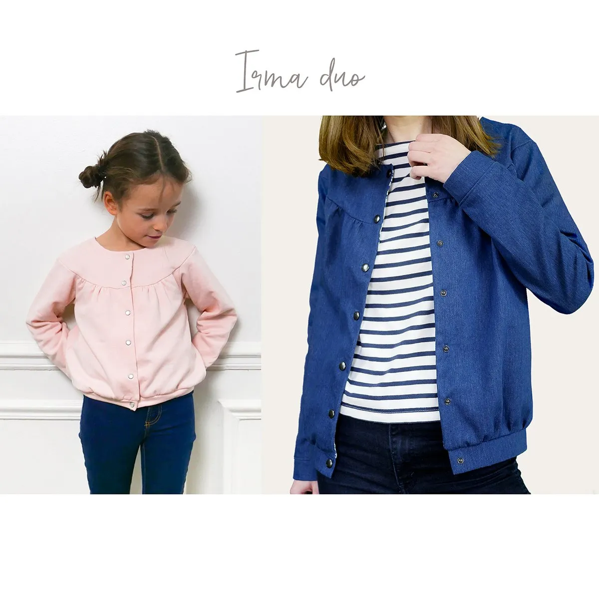 IRMA Duo Cardigan - Girl   Mum - PDF Sewing Pattern
