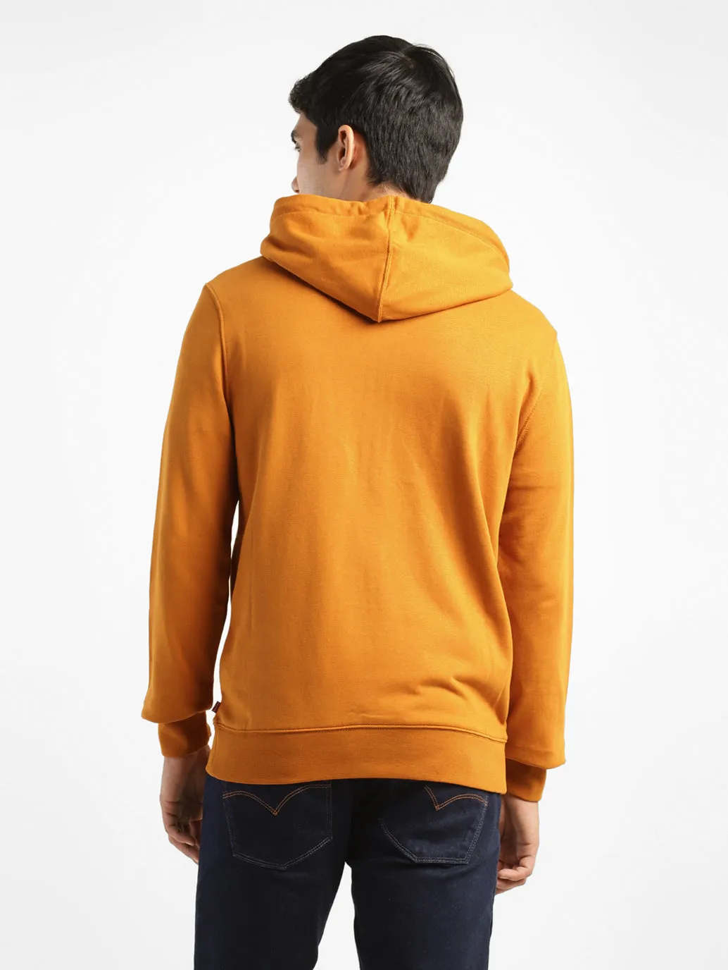 Men's Solid Brown Hooded Sweatshirt