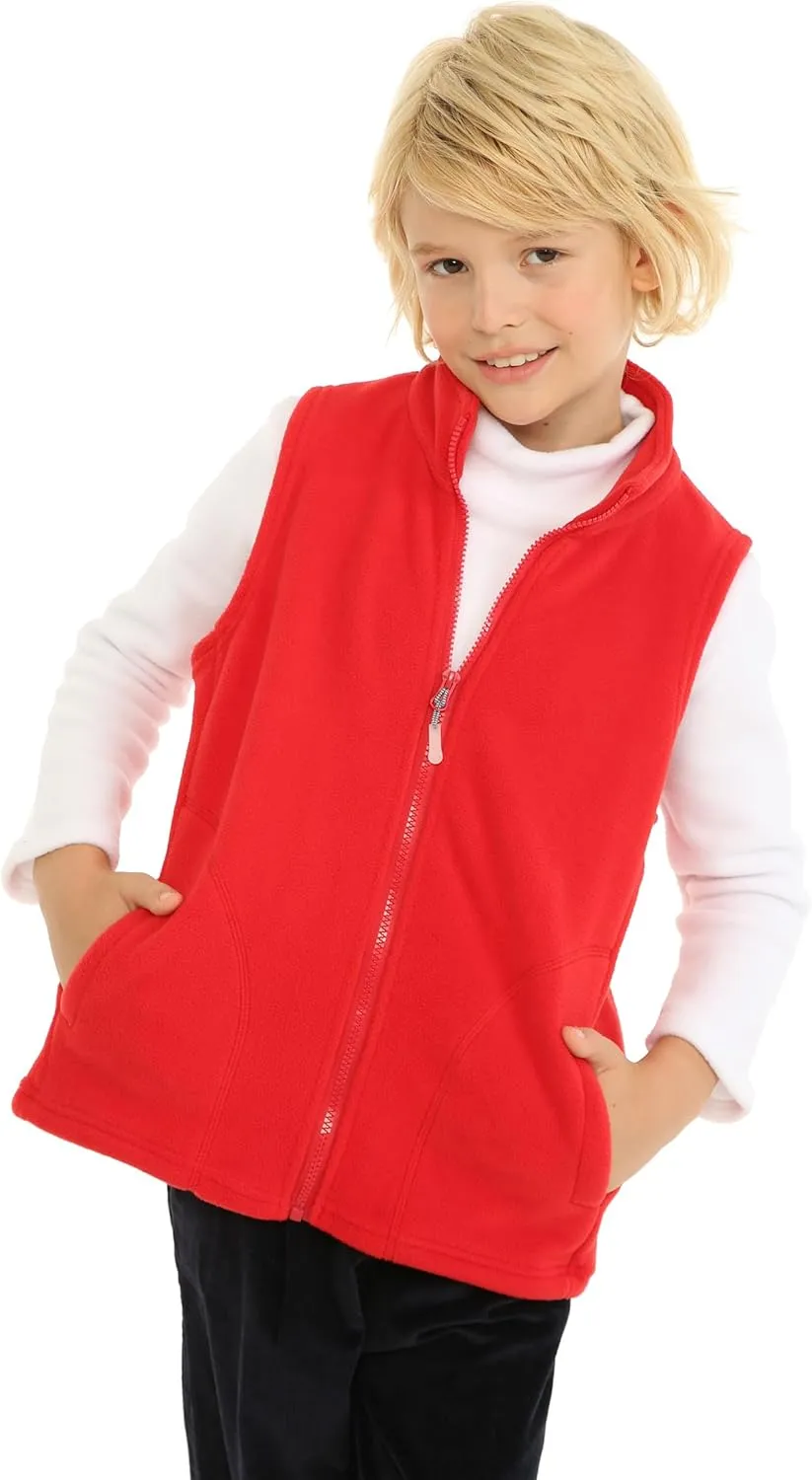 Mud Kingdom Boys Girls Polar Fleece Vest Jacket Ligntweight Cute Cartoon Patterns Coat Zipper Closure Sleeveless