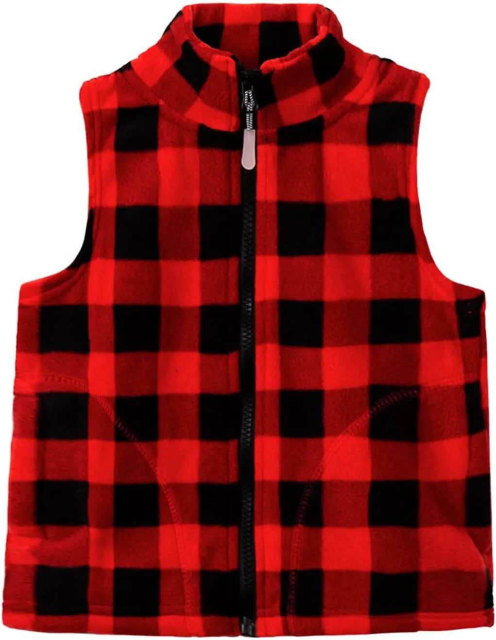 Mud Kingdom Boys Girls Polar Fleece Vest Jacket Ligntweight Cute Cartoon Patterns Coat Zipper Closure Sleeveless