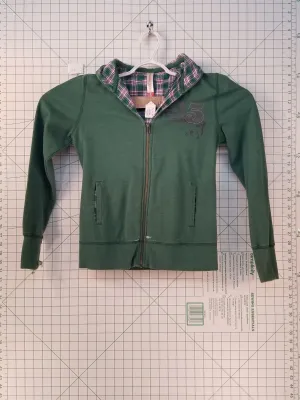 No Boundaries Green Zip-up Hoodie Sm