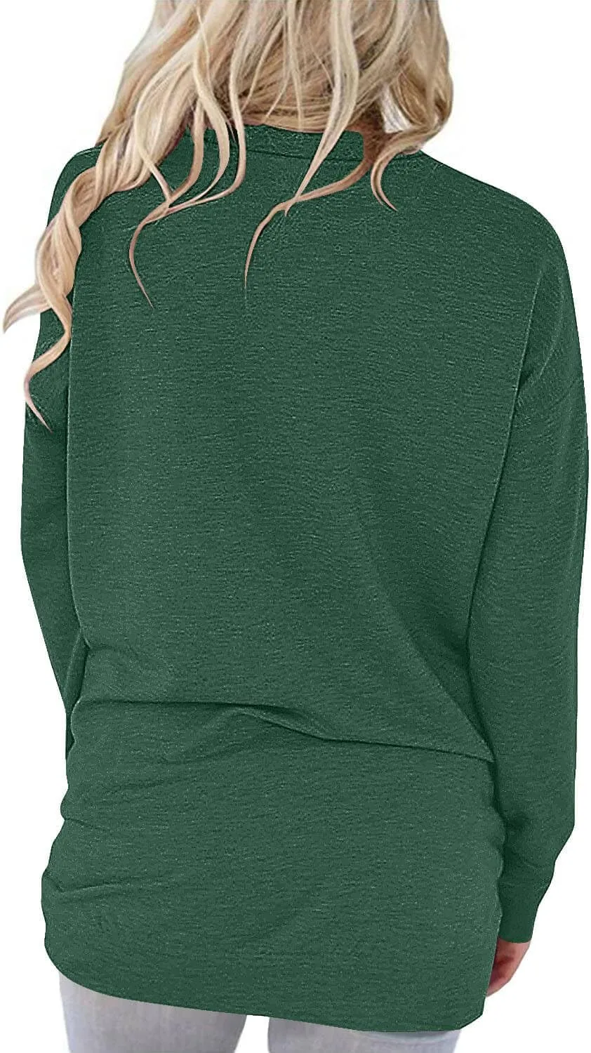 ONLYSHE Womens Crewneck Sweatshirt Casual Loose Fitting Tops Long Sleeve T Shirt