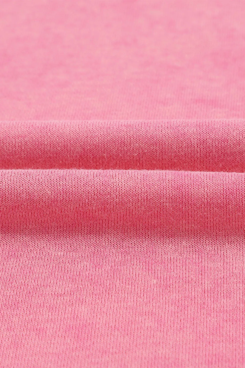 Pink Drop Shoulder Ribbed Trim Oversized Sweatshirt