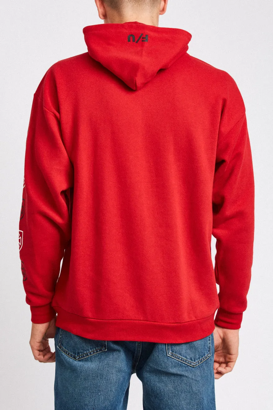 Shine Hood Fleece - Red