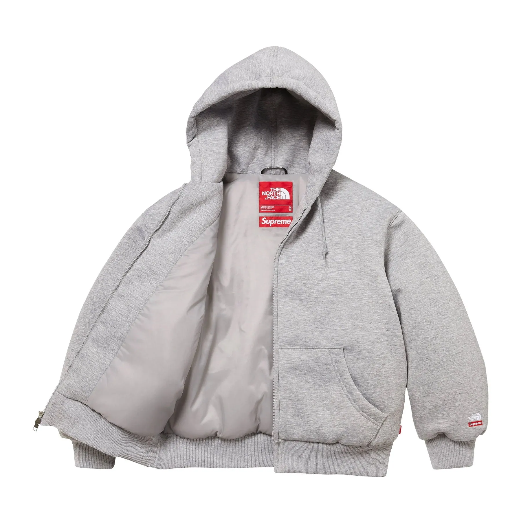 Supreme x The North Face Zip Up Hooded Sweatshirt 'Grey'