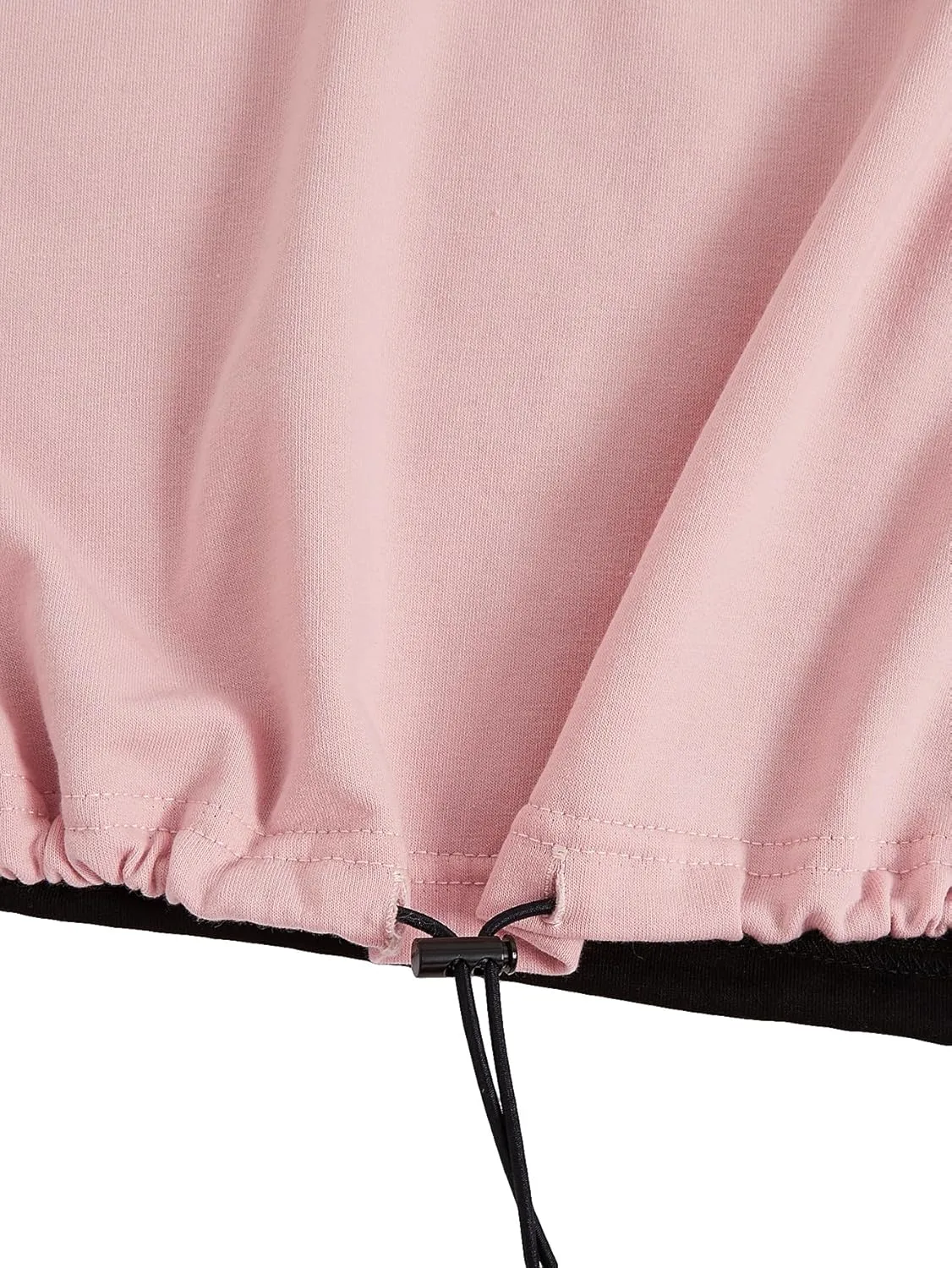 SweatyRocks Women's Casual Long Sleeve Colorblock Pullover Hoodie Sweatshirt Crop Top