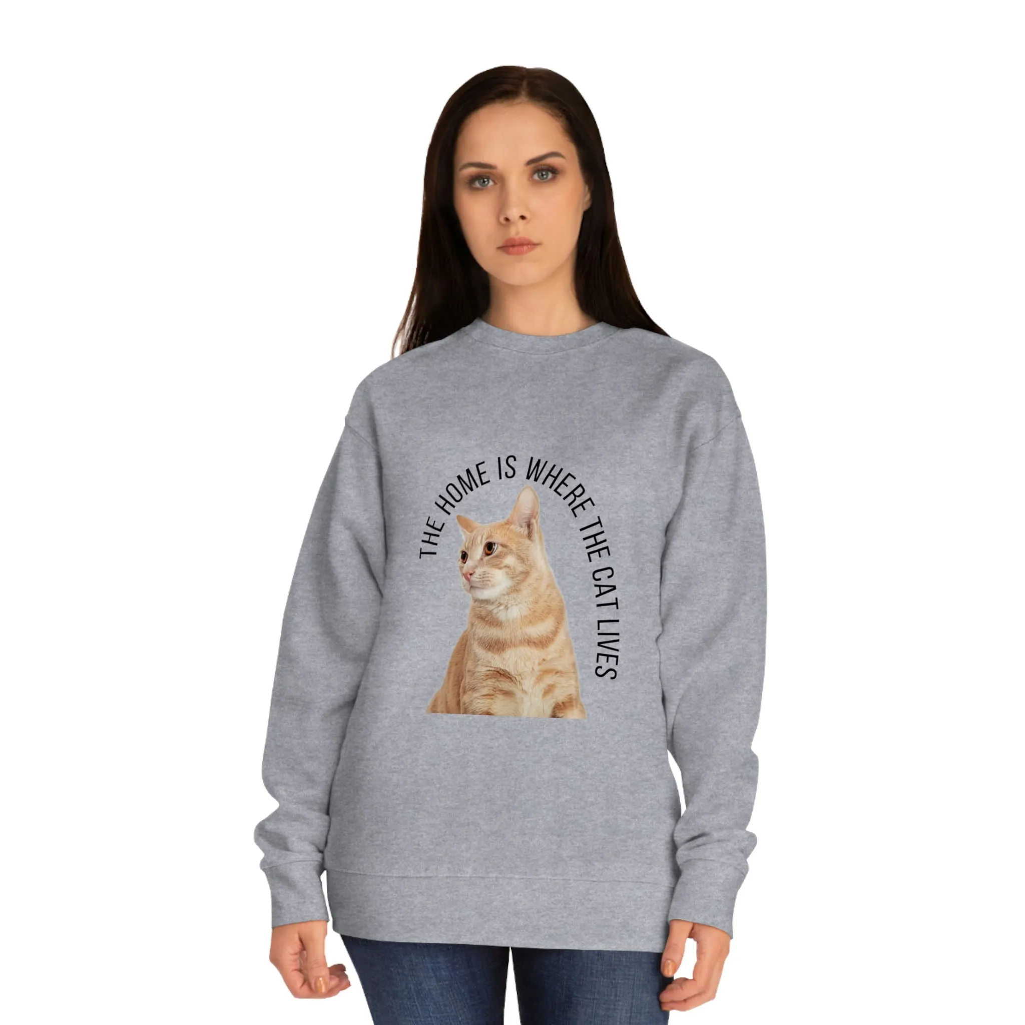 The Home Is Where The Cat Lives POD Unisex Crew Sweatshirt