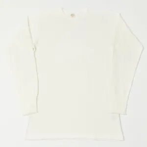Warehouse & Co 5903 LS Waffle Knit Crew Neck Tee - Off White