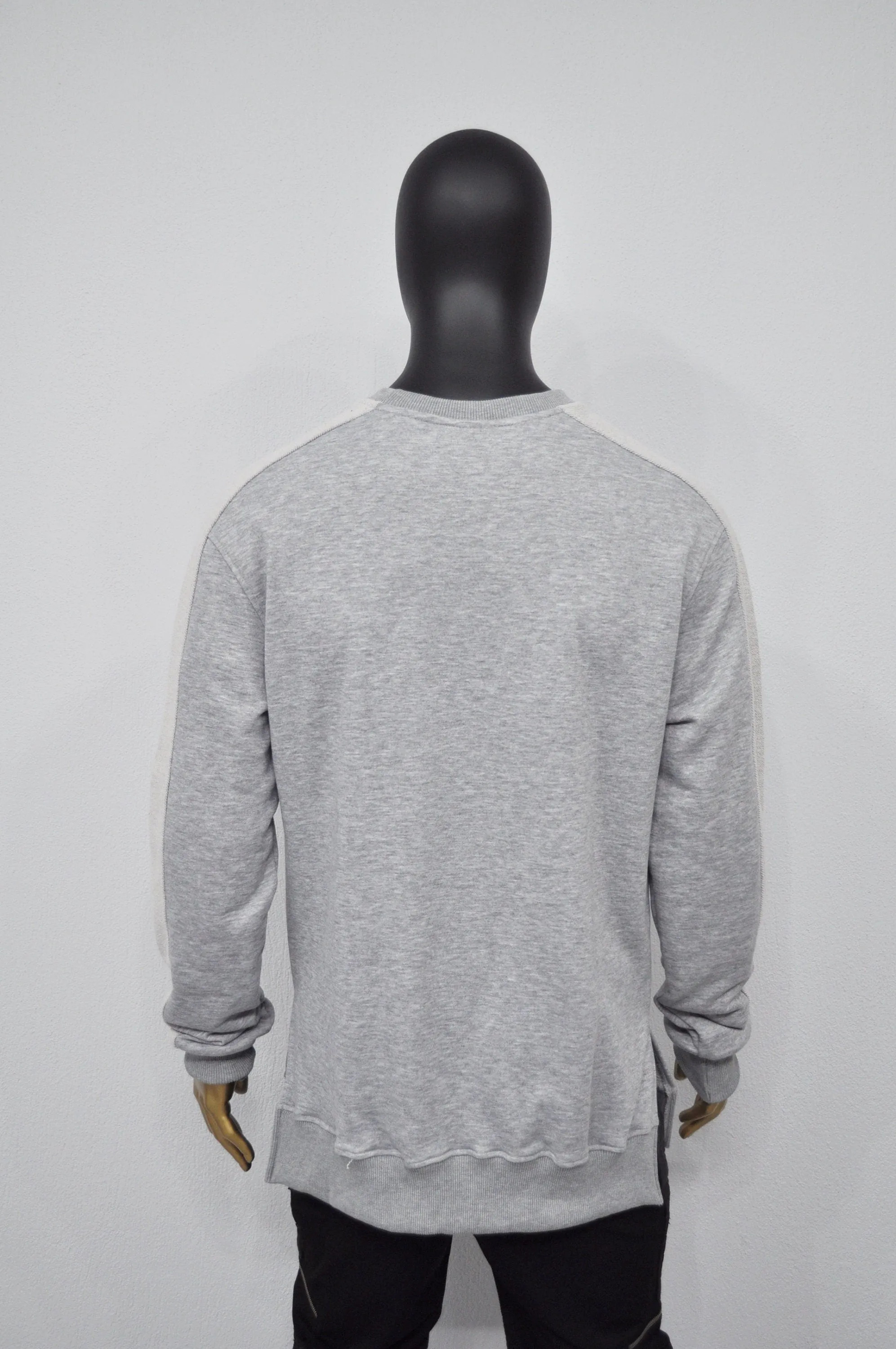XS - 8XL Men's Side Slit Reversed Sleeve Line Pullover Sweatshirt , Avantgarde Clothing-Dystopian Fashion Streetwear Jumper- BB0150